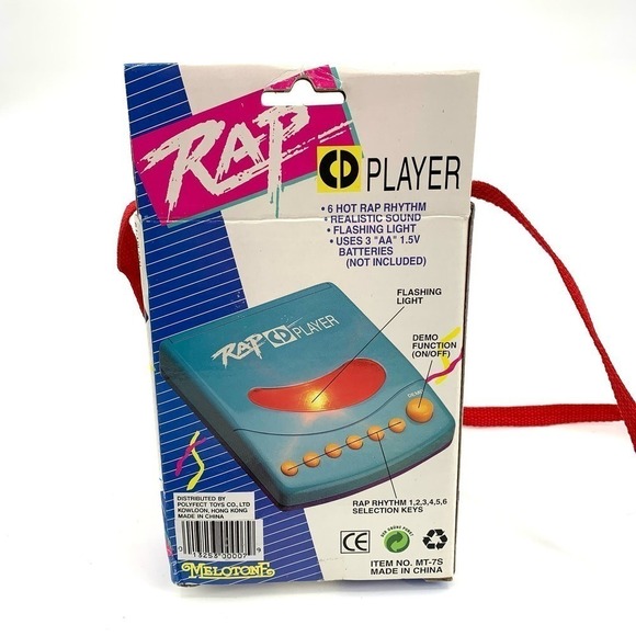 Vintage 90s NIB Melotone Rap CD Player Portable Battery Operated 6 Rap Rhythms - Picture 6 of 7